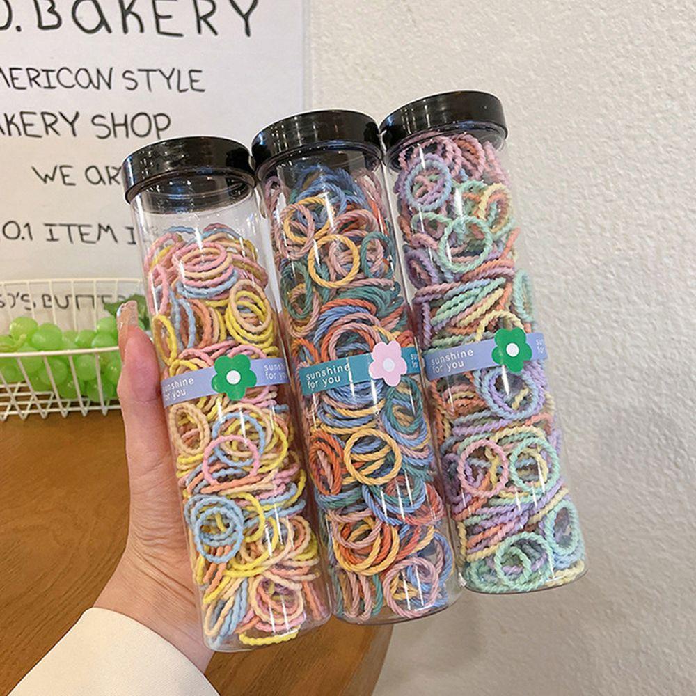 Hộp 300 Dây Buộc Tóc Cao Su Co Giãn Kiểu Pháp Dễ Thương Cho Bé Gái VANES1