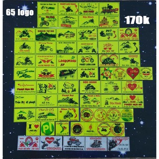 65 logo phượt phản quang tem phượt tem dán xe