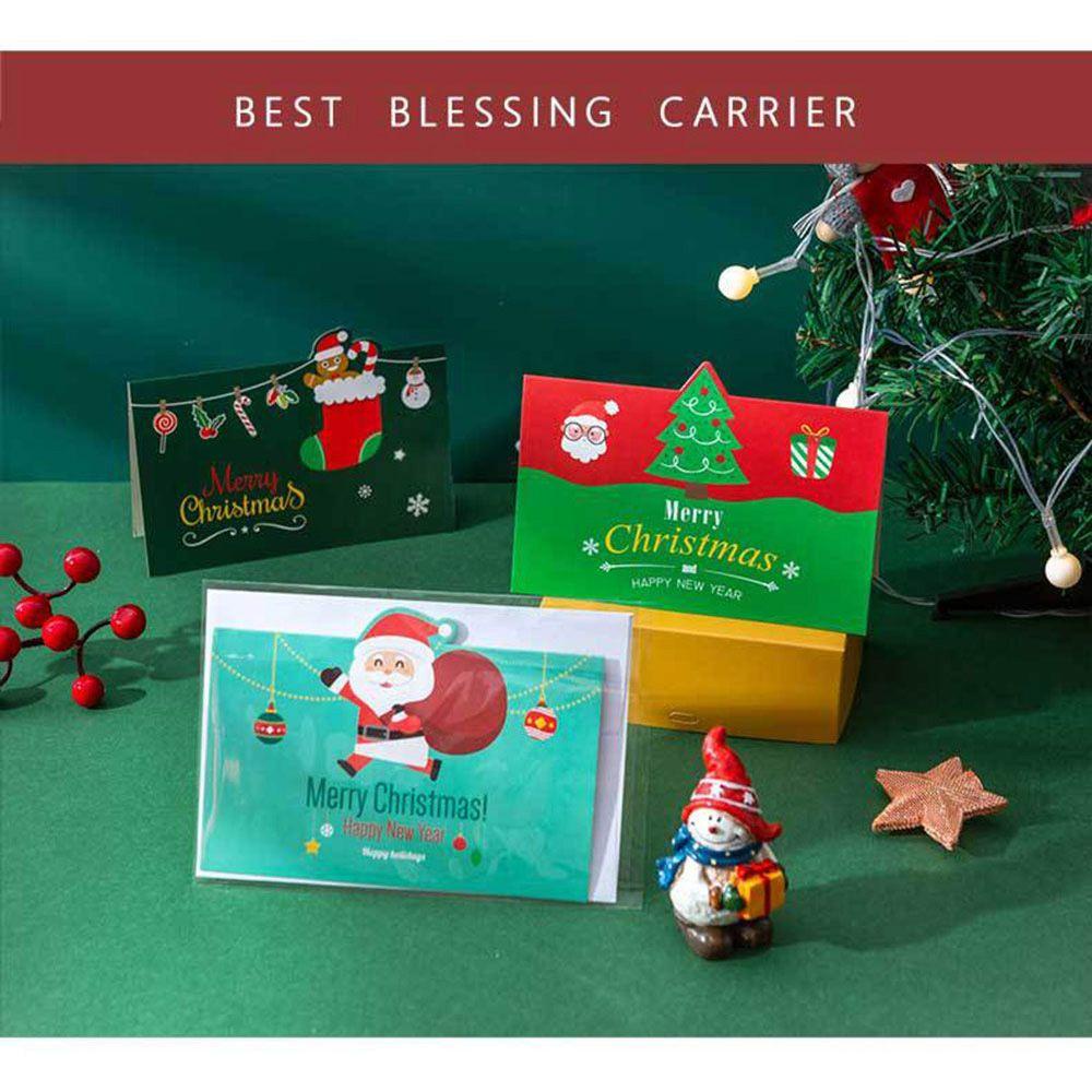 LAKAMIER Set 5 Thiệp Giáng Sinh Nhiều Màu Sắc