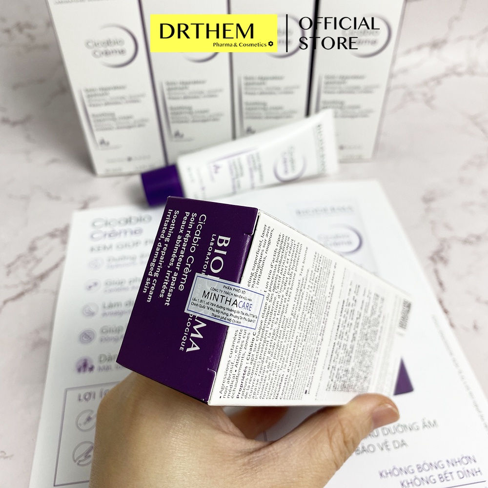 Kem Dưỡng Phục Hồi Bioderma Cicabio Creme - Làm Dịu Da Bị Kích Ứng, Hư Tổn,  40ml - Bioderma Tím
