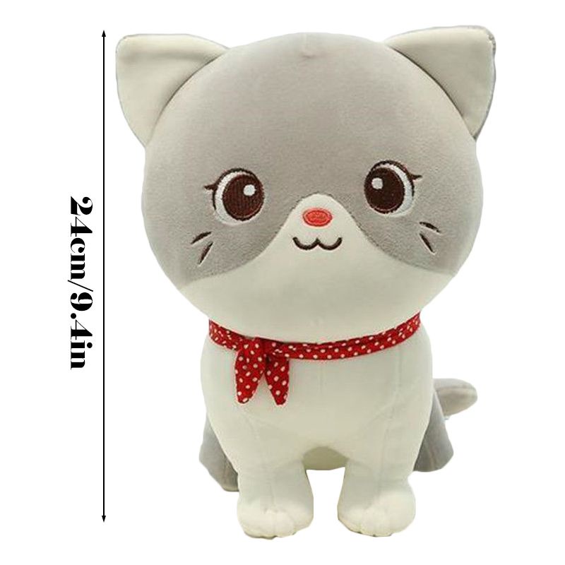 Ready Stock !!! 24cm/9.44in Cute Soft Cat Plush Toys Stuffed Pause Pillow Home Decoration Gift Doll For Kids Girl