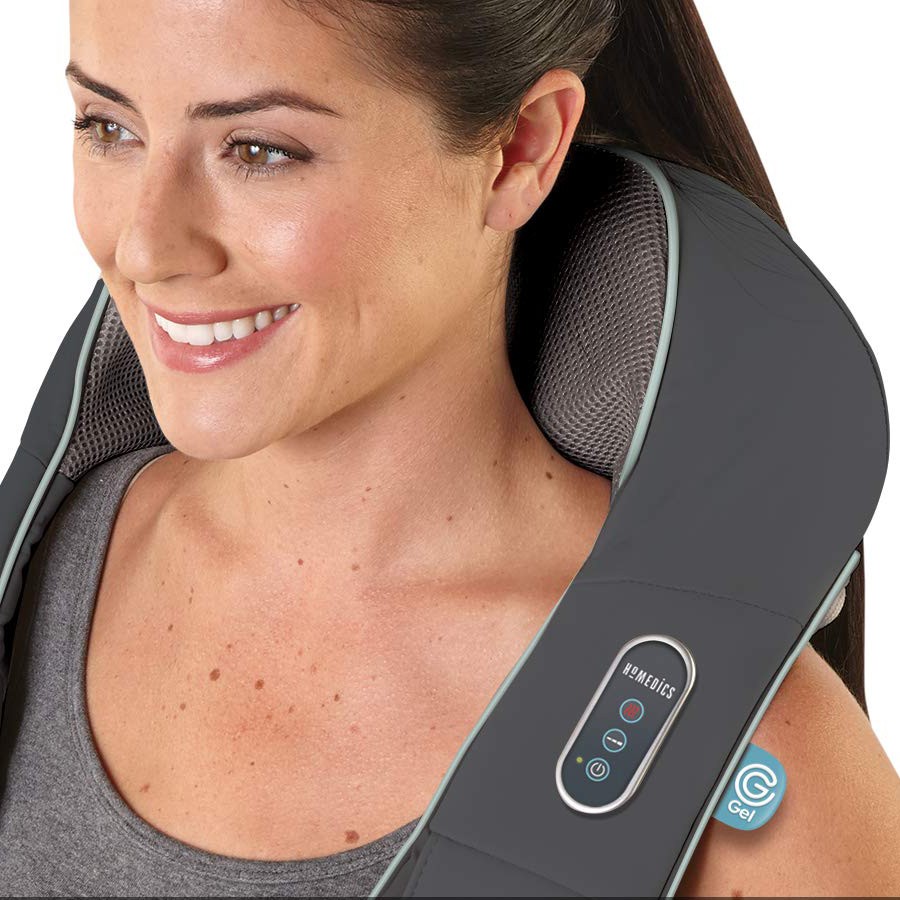 ĐAI MASSAGE VAI CỔ GÁY SHIATSU GEL 3D HOMEDICS NMS-700RCG