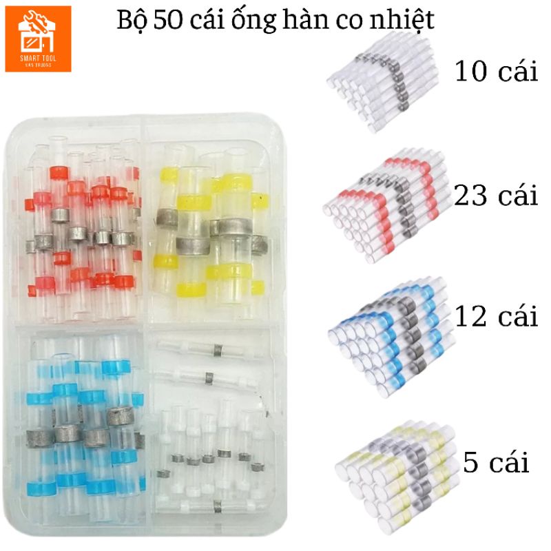 Bộ 50 ống co nhiệt tự hàn kèm hộp nhựa hàng loại đẹp