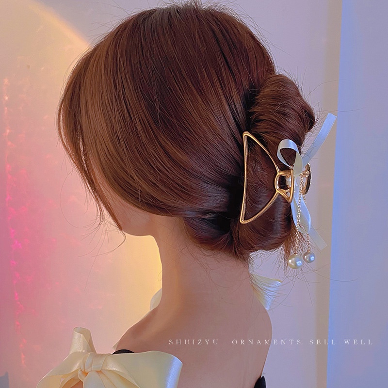 Kẹp Tóc Kim Loại Hình Hoa Bướm 3d Phong Cách Hàn Quốc Cho Nữ