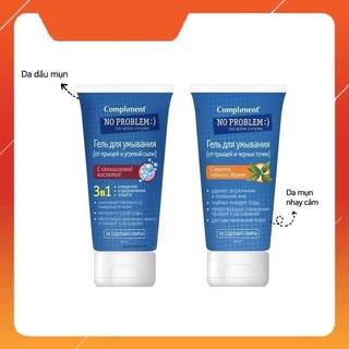 Tr Gel rửa mặt BHA Compliment No Problem 200ml giảm viêm, mụn ee
