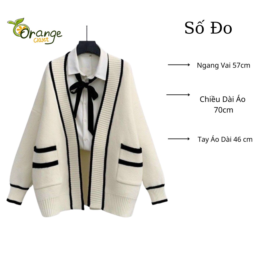 Áo Cardigan nữ len phối màu phong các Hàn Quốc cực trẻ trung
