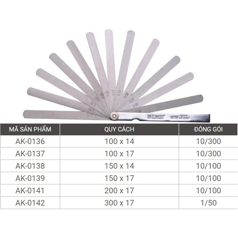 Thước căn lá 300mm [HÀNG CHÍNH HÃNG] ASAKI AK-0142