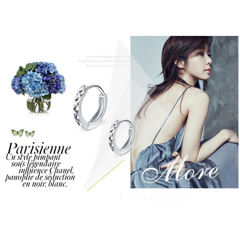 Khuyên Tai Nữ Trang Dáng Tròn Tạo Hình Độc Đáo