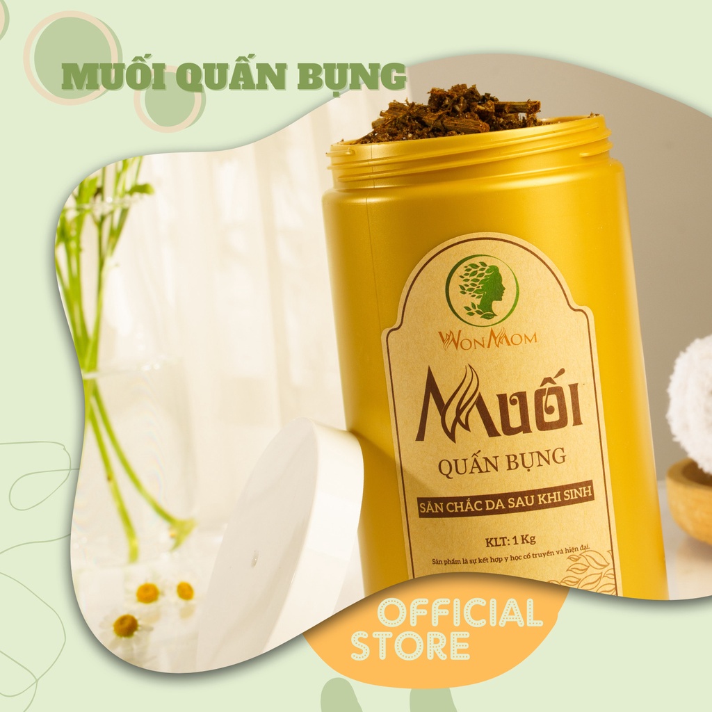 Muối quấn bụng WonMom 1kg dùng cho mẹ sau sinh dưới 3 tháng