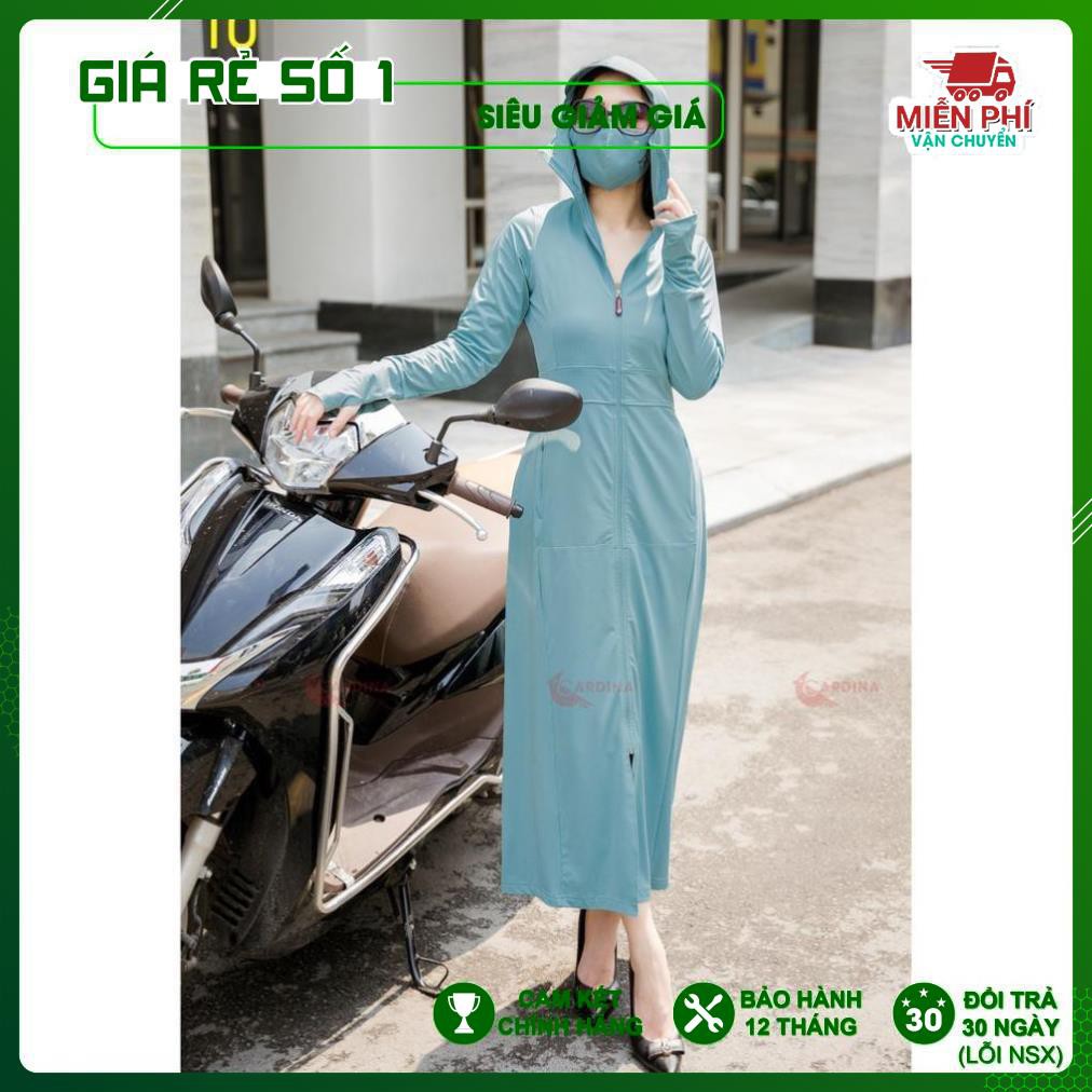 Áo choàng chống nắng nữ Cardina. Vải thun lạnh hai lớp liền thân cao cấp. Thơm khử mùi, làm mát cơ thể. | BigBuy360 - bigbuy360.vn