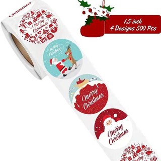 ^^^^) Hình Dán 4Cm Nhãn Dán Chúc Mừng Giáng Sinh #01