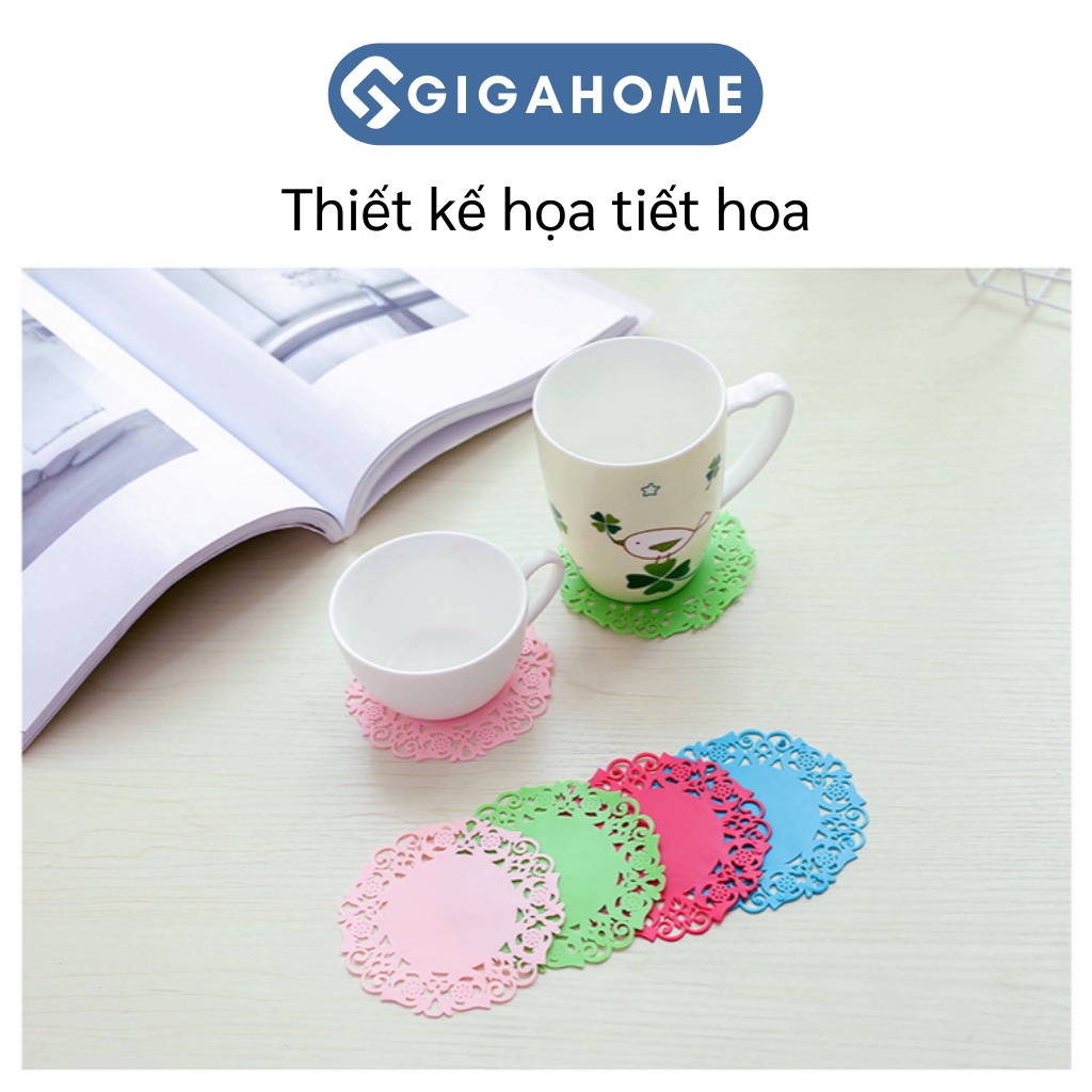 Đế Lót Ly, Nồi Silicone Hoa Văn GIGAHOME Cách Nhiệt, Cách Điện, Chống Trượt 1029