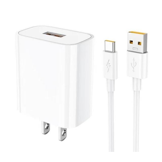 Bộ sạc nhanh 22.5W Hoco DC19 USB to Type-C sạc nhanh 5A/Q.C 3.0, hỗ trợ VOOC, dây dài 100cm