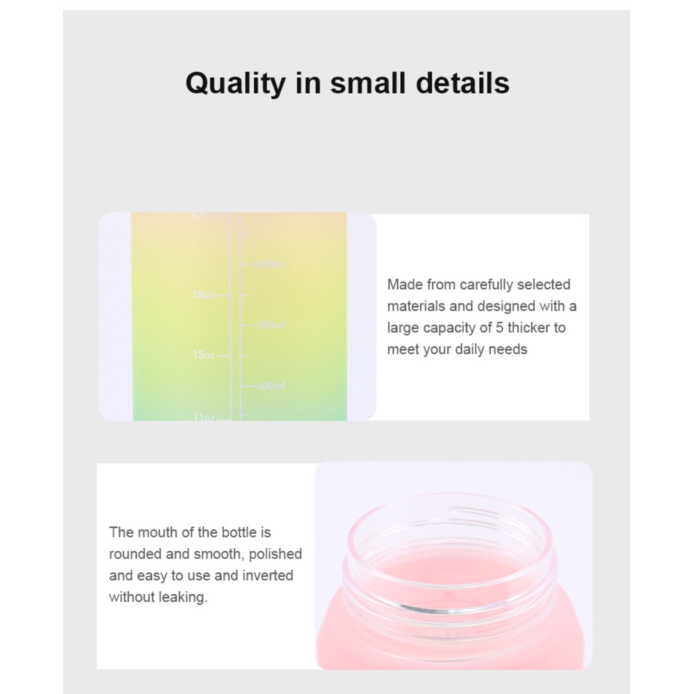 ღ 1L Lớn Bình Nước Có Nắp Đậy Và Ống Hút Nhiều Màu Nhựa PP Cốc Nước Trẻ Em Di Động Xe Đạp Thể Thao Ngoài Trời Tập Gym tập Thể Dục Cốc