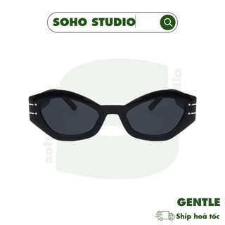 Kính mát nam nữ thời trang cao cấp Soho Studio gọng chữ nhật GENTLE GM cá tính, thiết kế KL sắc nét đen ngầu, chống UV