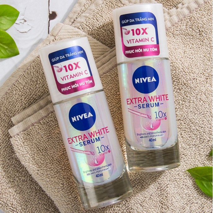 Lăn Khử Mùi Trắng Da Nivea Extra White Serum 10X Vitamin C 40ml | BigBuy360 - bigbuy360.vn