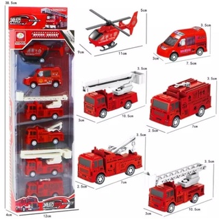 Bộ 6 xe đồ chơi cứu hỏa cho bé
