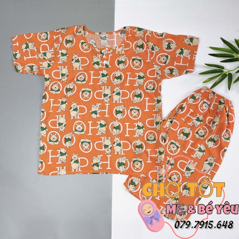 Bộ Ton, Bộ Lanh Tay Ngắn Bé Trai Size Đại (LANH 2 DA LOẠI 1 ÍT RÚT BỀN ĐẸP)