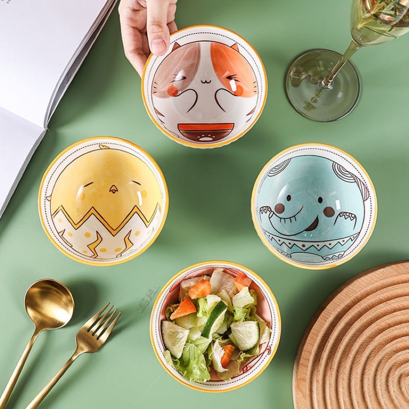 Tổng Hợp Bát Ăn Cơm Hình Siêu Cute Chất Liệu Gốm Sứ Cao Cấp,Bát Ăn Cho Bé