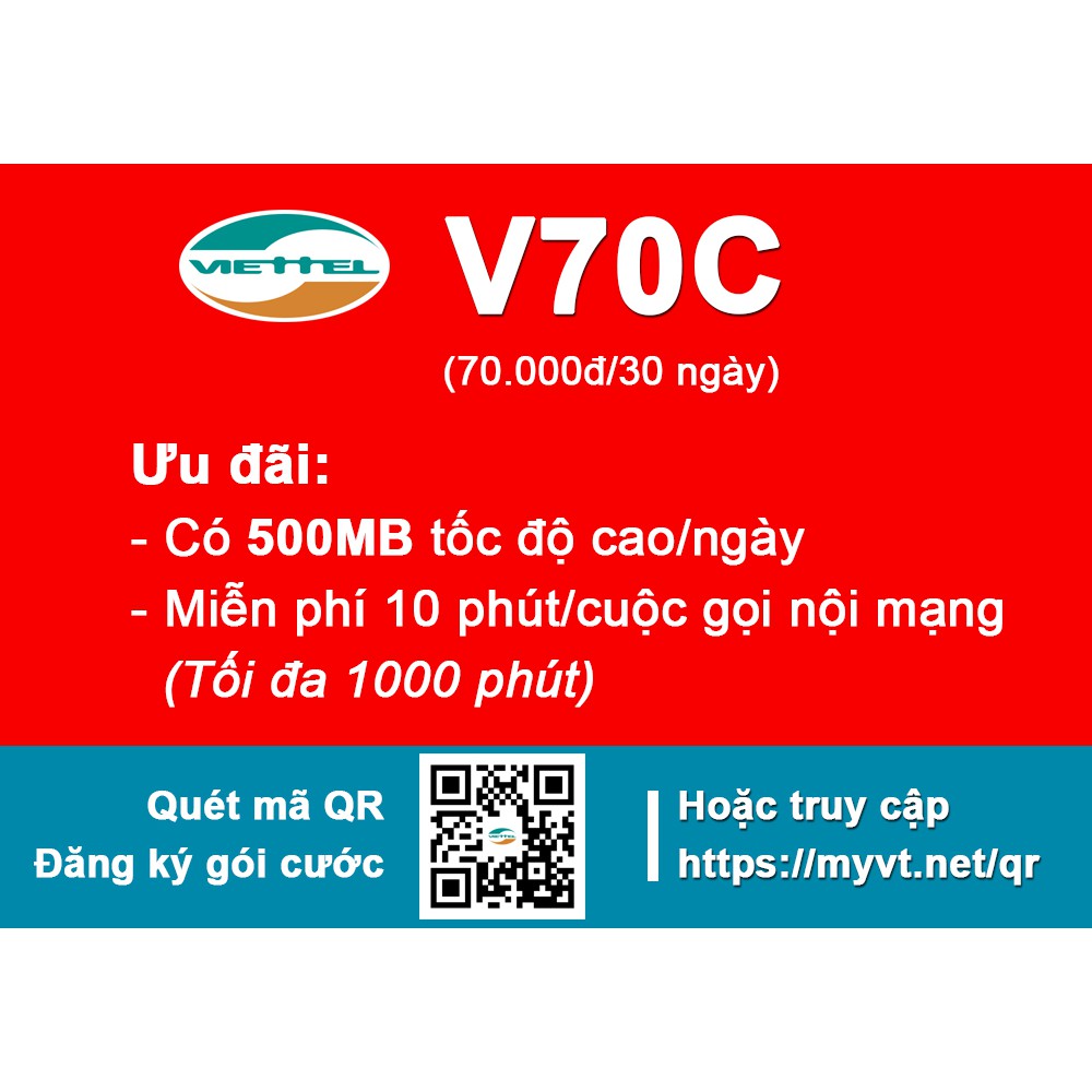 Sim 4G Viettel đăng ký được V120N, V90C, V70C, V120, v.v..