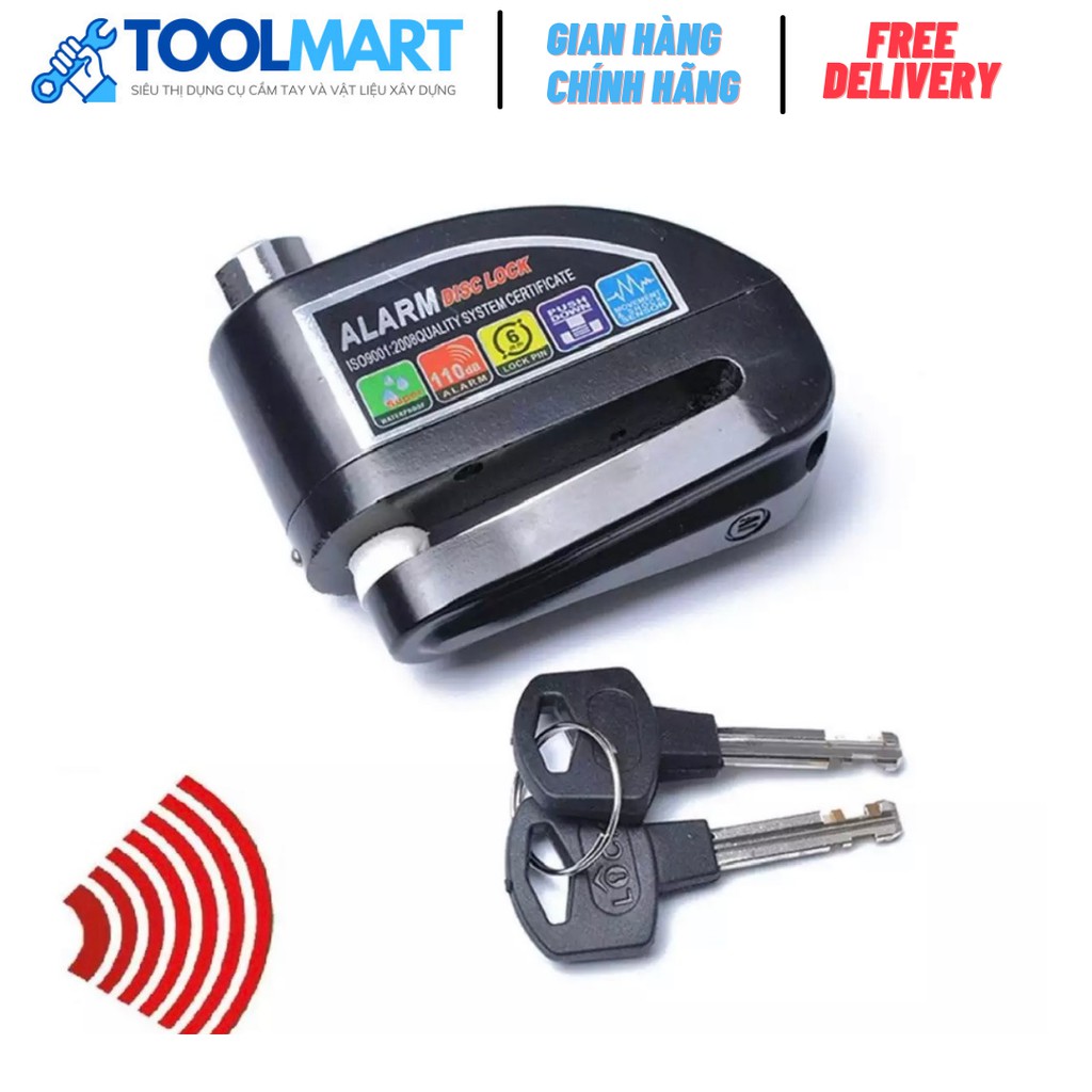 Khoá Thắng Đĩa Báo Động ALARM Disc Lock - màu tuỳ chọn ngẫu nhiên - có thể sử dụng dưới mưa, nắng