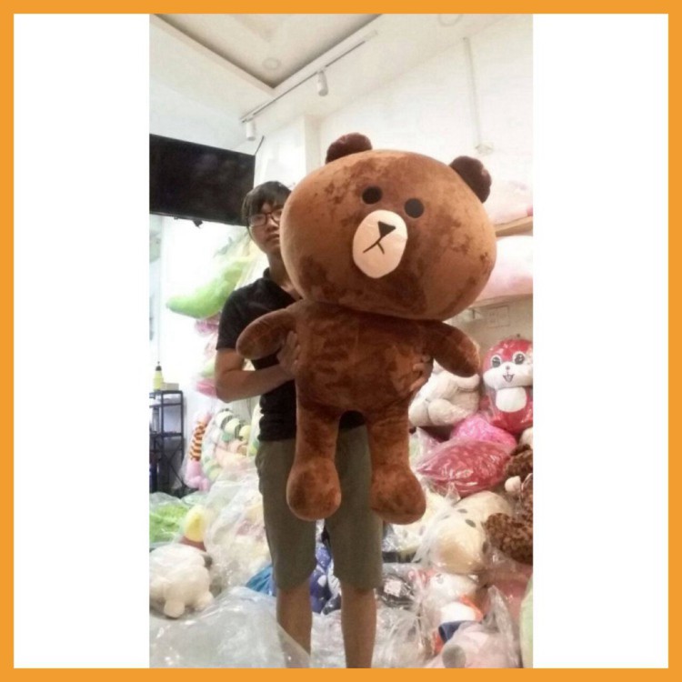 Gấu Bông Brown - Gấu Bông Brown To Cao Cấp Màu Socola Khổ Vải 95cm tới 1m5 Qùa Tặng Ý Nghĩa Rio Store Toys