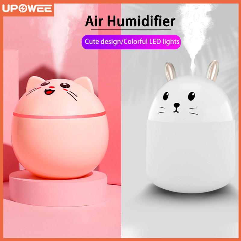 Máy phun sương tạo độ ẩm không khí cổng USB hình mèo mini dễ thương máy xông tinh dầu