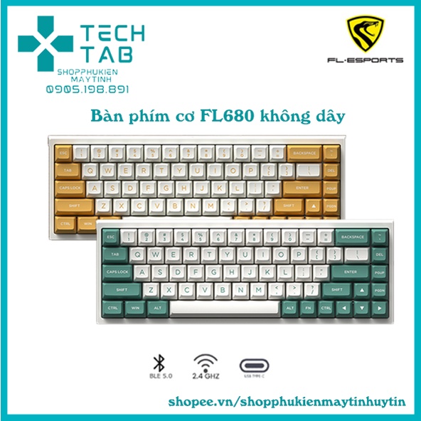 Chính Hãng] Bàn phím cơ FL680 không dây kết nối 3 chế độ, hotswap, RGB bảo hành 12 tháng