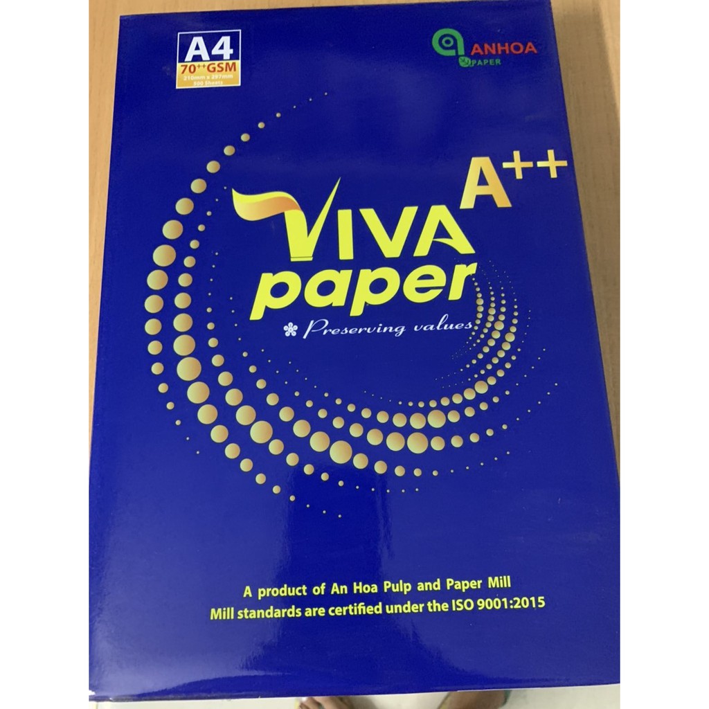 Giấy A4, giấy Viva Paper A4, Định lượng 70gsm