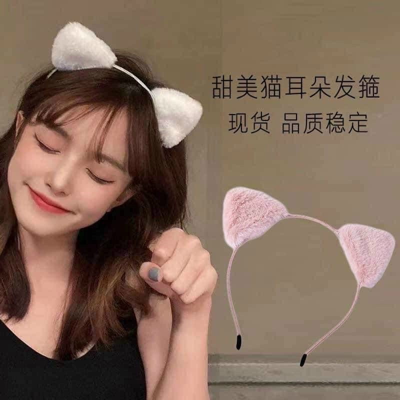 Cài tóc tai mèo hot trend, Bờm tóc tai cáo lông siêu mịn DC115