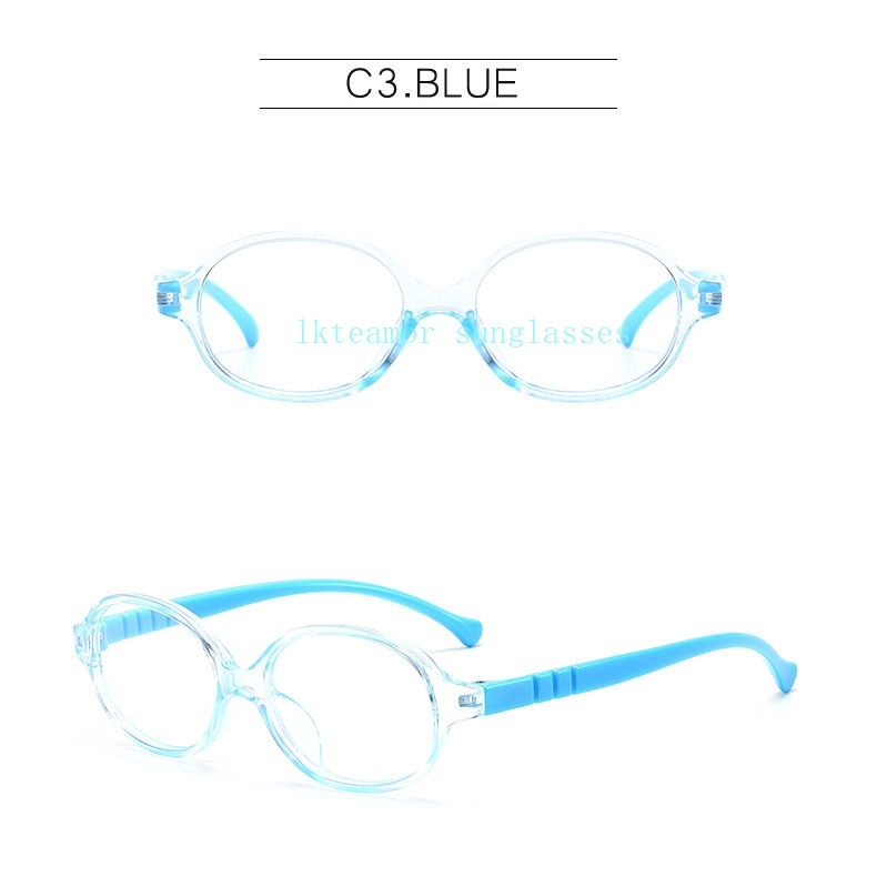 Mắt kính gọng oval chống ánh sáng xanh thời trang dành cho các bé