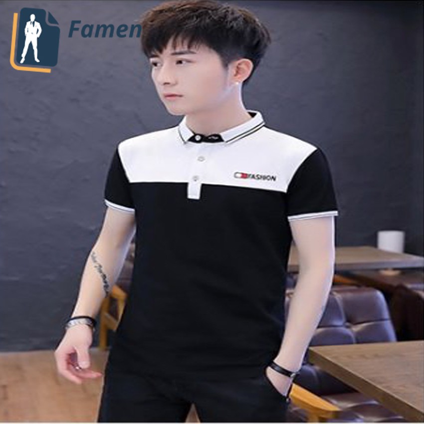 Áo Thun Nam đẹp và thời trang cổ bẻ có viền tại shop Famen | BigBuy360 - bigbuy360.vn