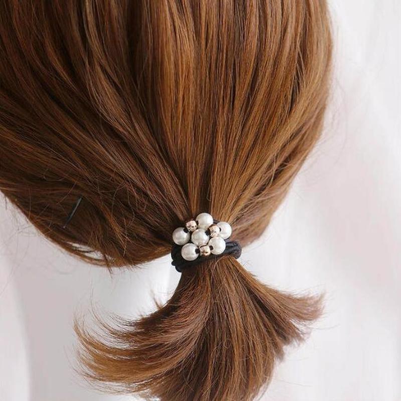We Flower Dây Cột Tóc Xỏ Hạt Ngọc Trai Nhân Tạo Đơn Giản Thời Trang Cho Nữ