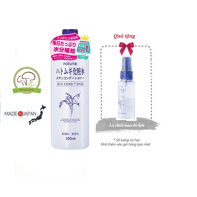 Toner Naturie ý dĩ cân bằng da - Lotion Naturie Hatomugi Nhật Bản 500ml | BigBuy360 - bigbuy360.vn