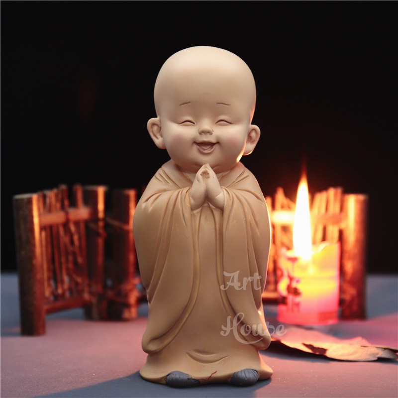 Tượng Chú Tiểu Vàng Yêu Đời C16