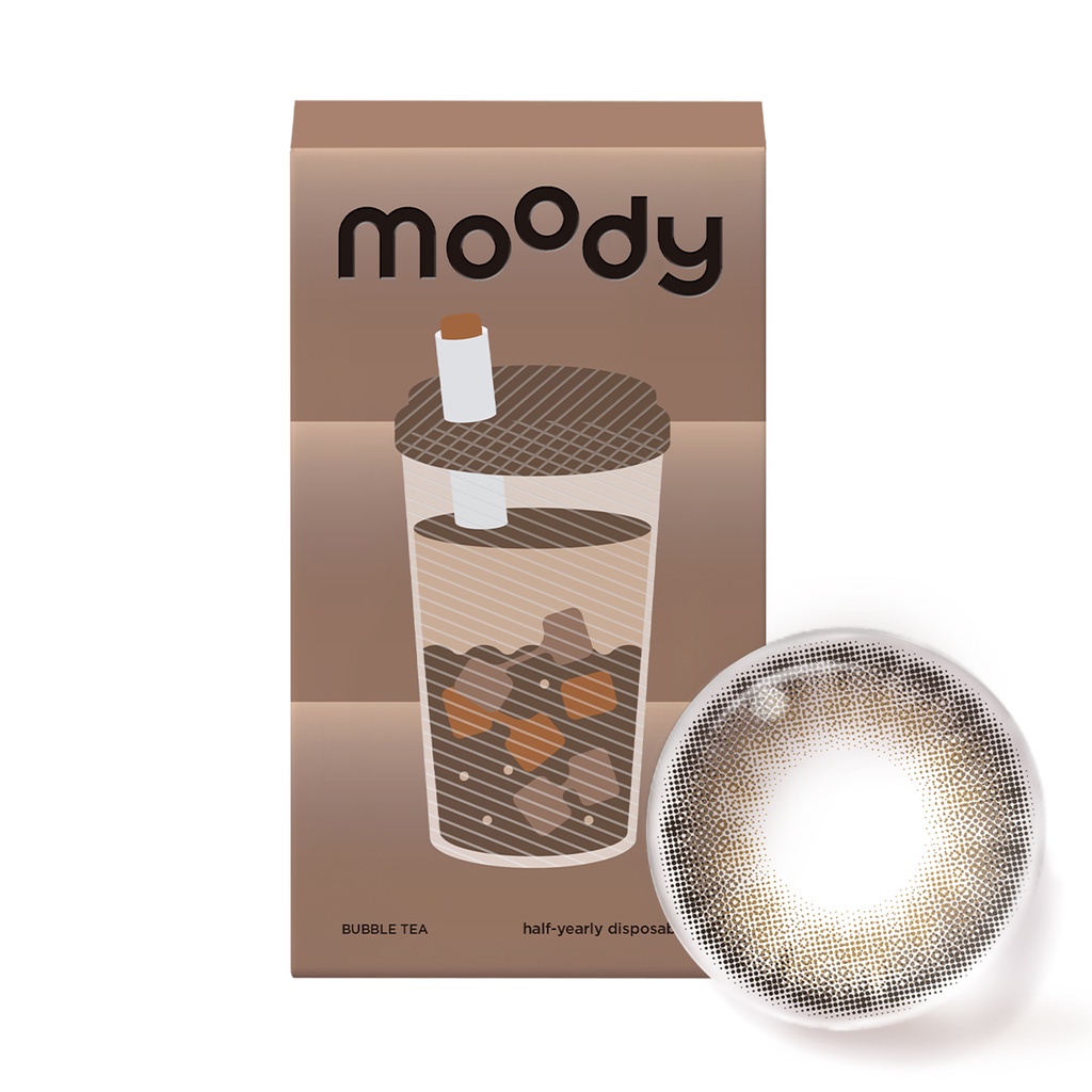 Kính áp tròng Moody CHOCO MOCHI bộ sưu tập Bubble Tea 14.2mm có màu sử dụng nửa năm