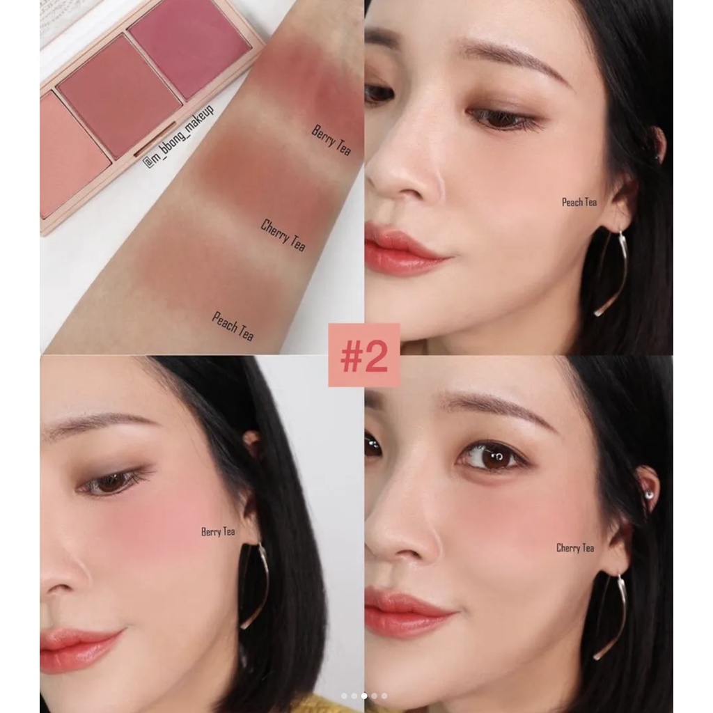 BẢNG PHẤN MẮT VÀ MÁ HỒNG ĐA NĂNG 3 MÀU I'M MEME I'M AFTERNOON TEA CLASSIC COLLECTION BLUSHER PALETTE 02 FRUITS FLAVOR