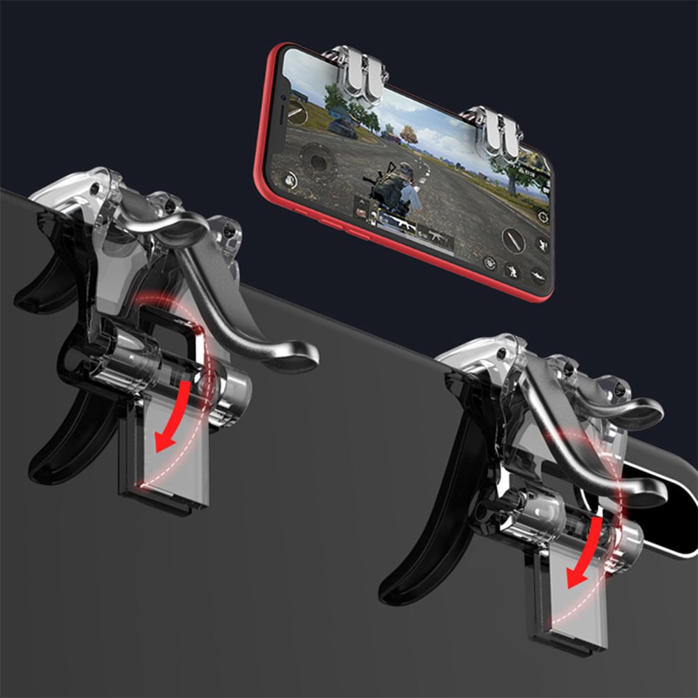 Bộ 02 gamepad nút hỗ trợ chơi game PUBG Hot WH6 hỗ trợ 6 ngón tay cùng lúc cho Smartphone / tablet - Chính hãng