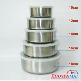 Bộ thố inox 5 cái