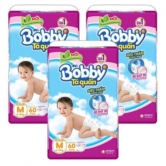 Mẫu trà xanh  Tã quần Bobby  XXL44+6