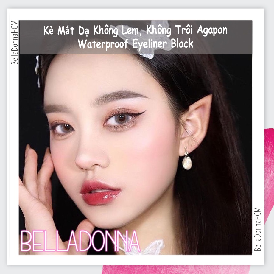 Bút Kẻ Mắt Nước Lâu Trôi, Không Lem Agapan Waterproof Eyeliner Black 0.5g