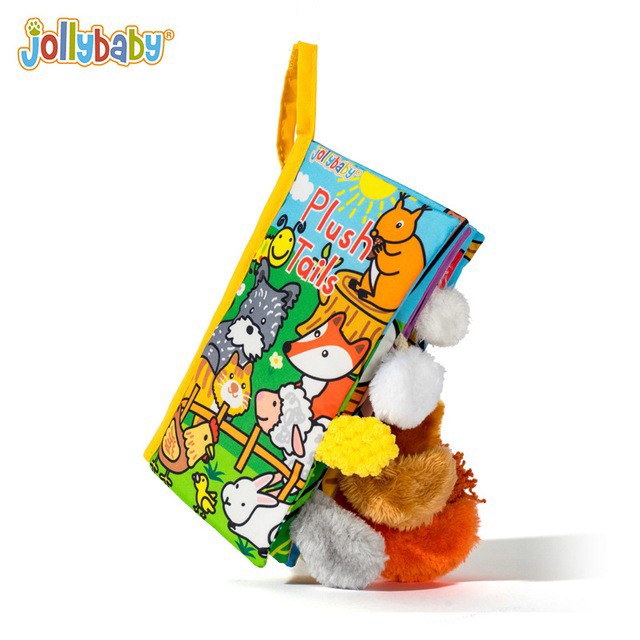 Sách Vải Đoán Đuôi Con Vật Tương Tác Plush Tails Của Jollybaby SV34