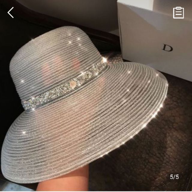 Mũ cói lồng đèn viền đá siêu độc