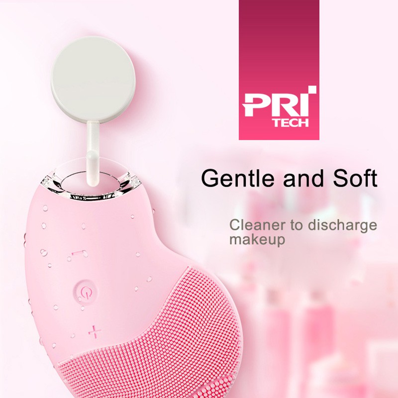 Máy massage mặt đầu silicon mềm xóa mụn đầu đen Pritech | BigBuy360 - bigbuy360.vn