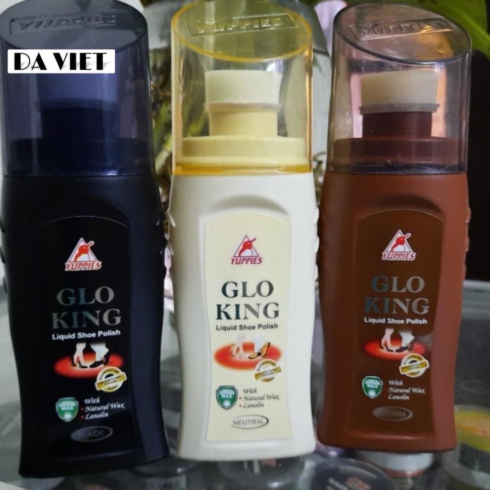 Xi đánh bóng chính hãng GLOKING nhập khẩu Malaysia dạng nước  75 ml(Đánh Giày Da,Túi,Ví,Áo Da, Dây Lưng)
