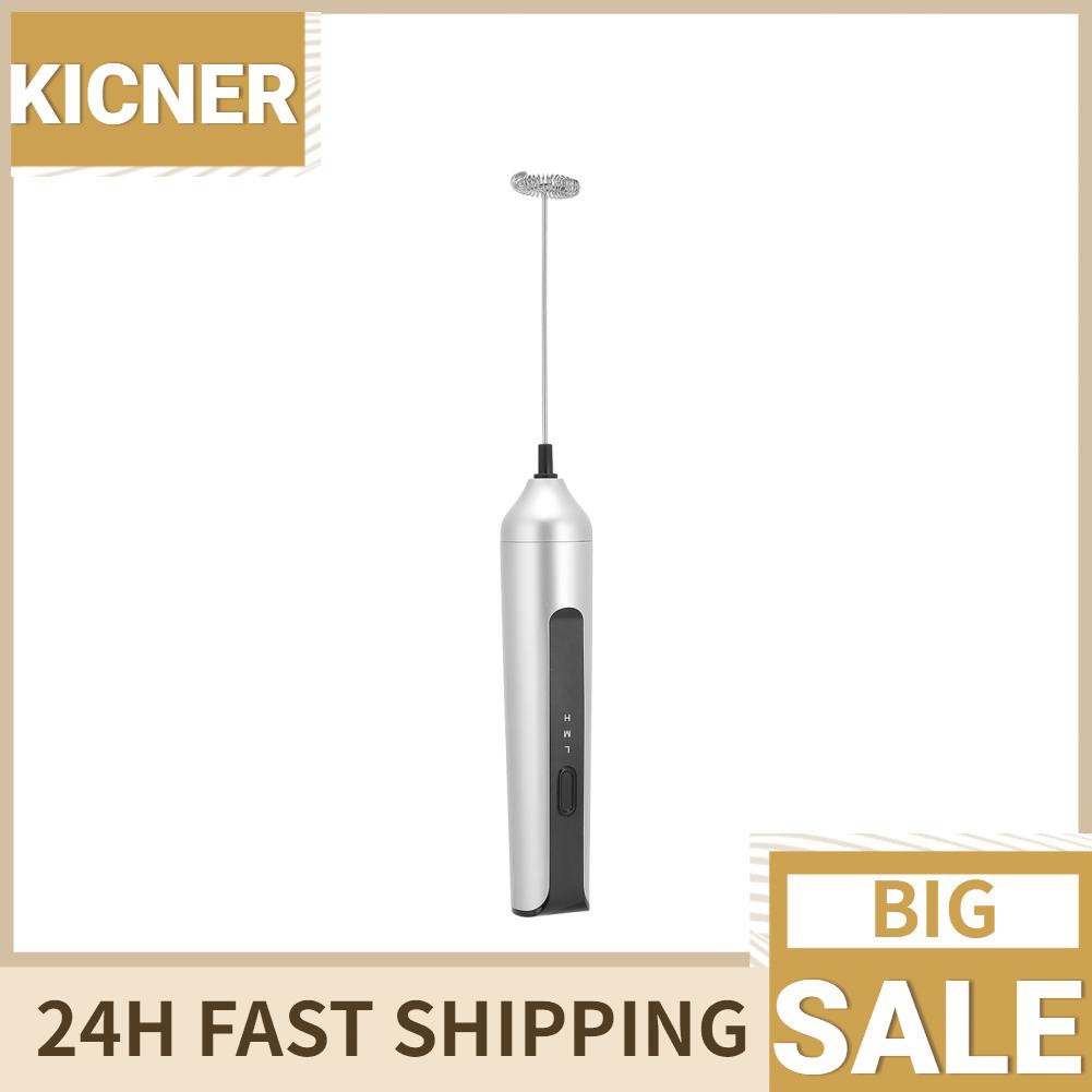 Kicner Handheld Electric USB Charging Eggbeater Milk Frother Mixer Blender Kitchen Utensil