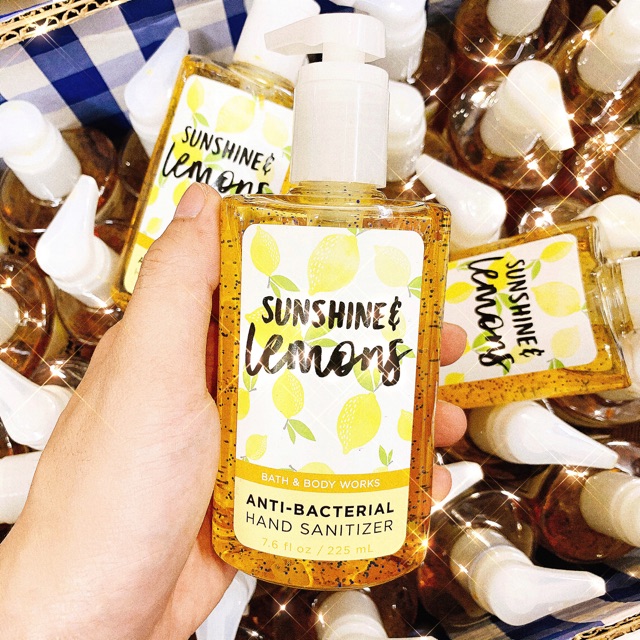 Hand gel rửa tay diệt khuẩn Bath &amp; Body Works - SUNSHINE &amp; LEMONS ( 225mL )