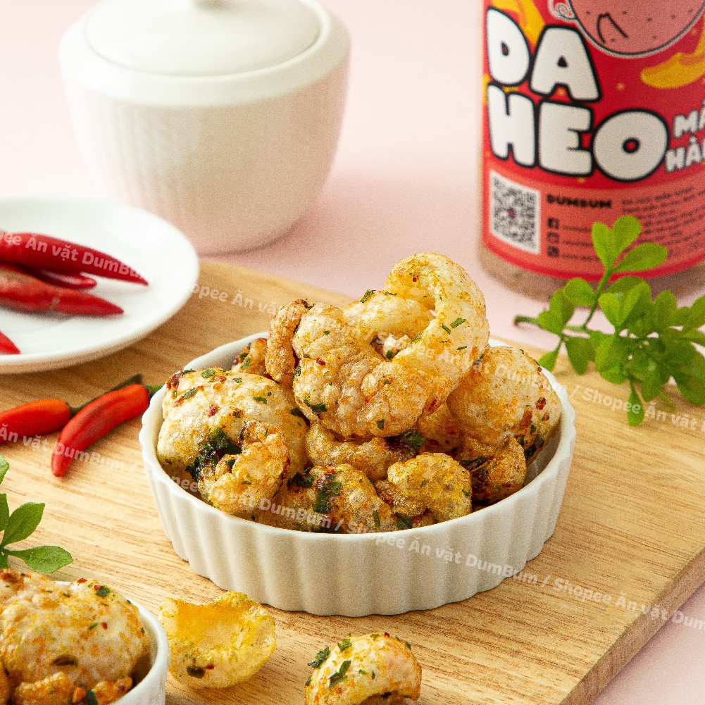 [Mã SKAMSALE8 giảm 10% đơn 200K] Da heo mắm hành 150g DumBum đồ ăn vặt Hà Nội vừa ngon vừa rẻ0