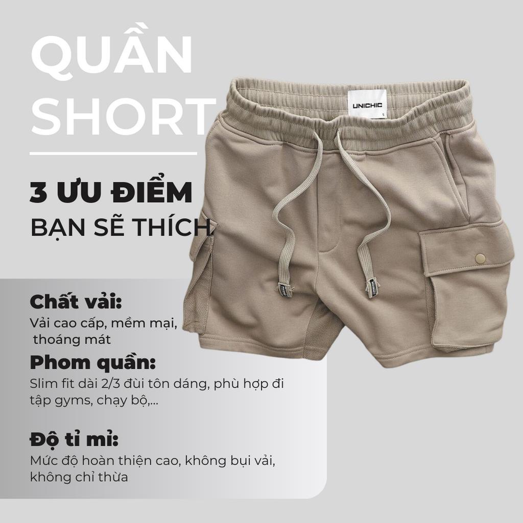 Quần Lửng Nam Màu Xám,Đen, Trắng, Đen, Xanh Đen Quần Short Nam Tập Gym, Chạy Bộ QDTH270 Zunichic