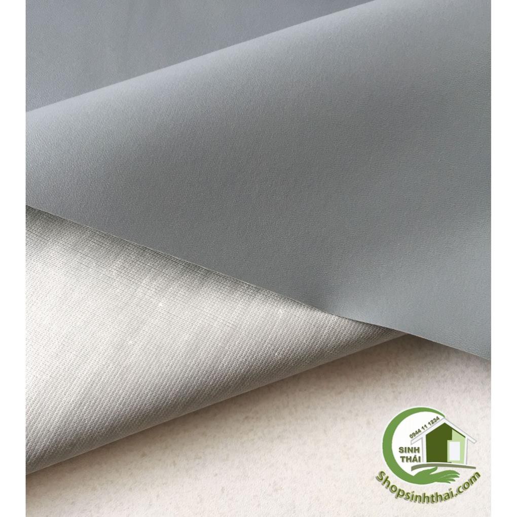 Vải da simili PVC  - vải giả da may túi, làm dép, bọc ghế sofa -  màu xám có vân